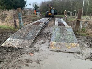 Bridge reinforcements installed for a project